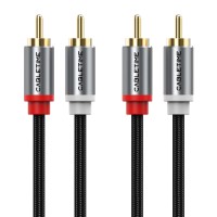 CABLETIME καλώδιο ήχου 2x RCA σε 2x RCA CT-RCA, 1m, μαύρο