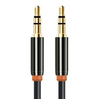 CABLETIME καλώδιο ήχου 3.5mm CT-AV311-P11G, gold plated, 0.5m, μαύρο