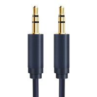 CABLETIME καλώδιο ήχου 3.5mm CT-AV301-H11G, gold plated, 5m, μπλε