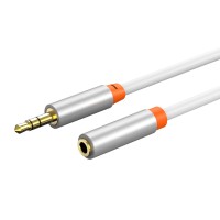 CABLETIME καλώδιο προέκτασης ήχου 3.5mm CT-AV311-P12G, gold plated, 1m, λευκό