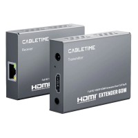 CABLETIME HDMI video extender CT-HEHD-FG60 μέσω καλωδίου RJ45, 1080p/60Hz, έως 60m