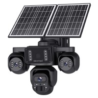 SECTEC smart ηλιακή κάμερα ST-523-9MAOV-4G-EU, triple lens, 3MP, 4G, SD, PTZ, IP66