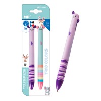 MP παιδικό στυλό 2x χρωμάτων PE353-02, 1mm μύτη, μπλε-μαύρο/κόκκινο, 2τμχ