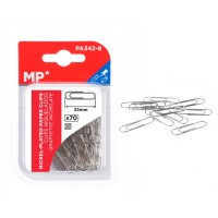 MP συνδετήρες PA342-8, μεταλλικοί, 33mm, ασημί, 70τμχ