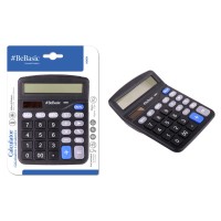BEBASIC αριθμομηχανή S060, ηλιακό & μπαταρίας, 12 ψηφία, μαύρη