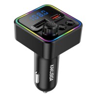 KAKUSIGA FM transmitter & φορτιστής KSC-1982, USB/USB-C, 55W, Bluetooth, μαύρο