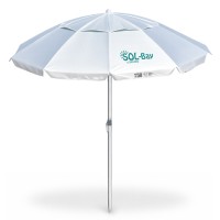 BRUNO ομπρέλα παραλίας αλουμινίου SOL-BAY BRN-0287, 2.2m, UPF 50+, σκελετός Fiberglass, ρυθμιζόμενη