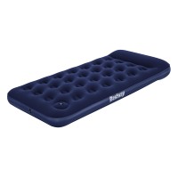 BESTWAY φουσκωτό στρώμα 67224 με ενσωματωμένη τρόμπα & μαξιλάρι, μονό, 188x99x28cm, μπλε