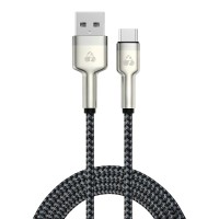 POWERTECH καλώδιο USB-C σε USB PTR-0199, PD 60W, 480Mbps, 1m, μαύρο/γκρι