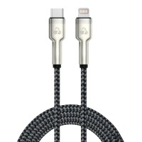 POWERTECH καλώδιο Lightning σε USB-C PTR-0200, PD 27W, 480Mbps, 1m, μαύρο/γκρι