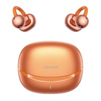 USAMS earphones με θήκη φόρτισης Echo R03, OWS, Φ11mm, 40/300mAh, πορτοκαλί