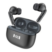CELEBRAT earphones με θήκη φόρτισης W72, True Wireless, 10mm, 33/380mAh, ANC & ENC, μαύρα