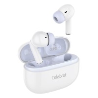 CELEBRAT earphones με θήκη φόρτισης W73, True Wireless, 13mm, 33/380mAh, λευκά