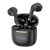 CELEBRAT earphones με θήκη φόρτισης W79, True Wireless, 13mm, 30/300mAh, μαύρα