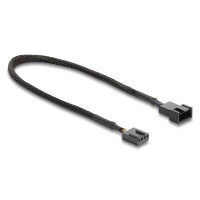 DELOCK καλώδιο προέκτασης 4pin PWM 91360 για ανεμιστήρες, 30cm, μαύρο