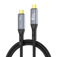 LDNIO καλώδιο USB-C TC-11c, 240W, 40Gbps, 8K/60Hz, 1m, μαύρο