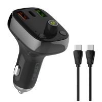 LDNIO FM transmitter & φορτιστής C704Q, USB-C/2x USB, 36W, Bluetooth, μαύρο