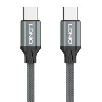 LDNIO καλώδιο USB-C iP-441c, 65W, 480Mbps, 1m, γκρι