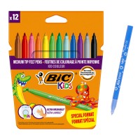BIC σετ χρωματιστών μαρκαδόρων ζωγραφικής 216010322 KID Couleur, 12τμχ