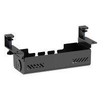 BRATECK cable management γραφείου CC11-22-1, μεταλλικό, 494x167x196mm, μαύρο