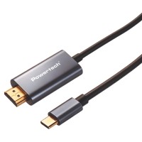 POWERTECH καλώδιο USB-C σε HDMI PTR-0210, 4K/30Hz, 10 Gbps, 2m, μαύρο