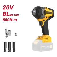 DELI κρουστικό μπουλονόκλειδο μπαταρίας DC234Z, Brushless, 20V, 850N.m, 1/2"