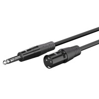GOOBAY καλώδιο ήχου 6.35mm σε XLR 80361, 1.5m, μαύρο