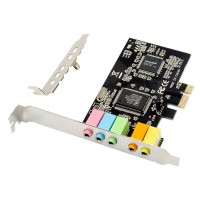POWERTECH κάρτα επέκτασης ήχου PCIe σε 2x channel audio ST13, CMI8738 + ASM1083