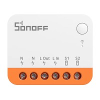 SONOFF smart διακόπτης MINIR4, 2 κανάλια, WiFi, 10A, λευκός