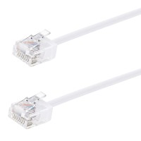 POWERTECH καλώδιο δικτύου CAB-N468, Cat 6A U/UTP, ultra slim, copper, 500MHz, 0.25m, λευκό