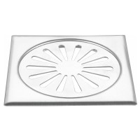 BRUNO σχάρα δαπέδου BRN-0311, fixed, ανοξείδωτο ατσάλι, 12x12cm, brushed
