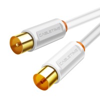 CABLETIME καλώδιο κεραίας CT-AV101-02, 75 Ohm, 3m, λευκό