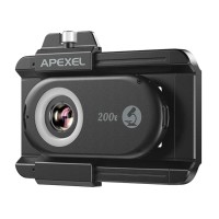APEXEL φακός μικροσκόπιο για smartphone APL-MS200, 200x zoom, LED/UV