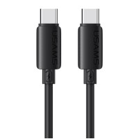 USAMS καλώδιο USB-C SJ787, σιλικόνης, 60W, 480Mbps, 1m, μαύρο