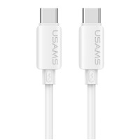 USAMS καλώδιο USB-C SJ787, σιλικόνης, 60W, 480Mbps, 1m, λευκό