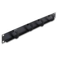 DELOCK cable management panel 91067 για rack 19", 1U, βάθος 44.2mm, μεταλλικό, μαύρο