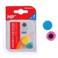 MP σετ μαγνήτες PA348-1, στρογγυλοί, 30mm, χρωματιστοί, 4τμχ