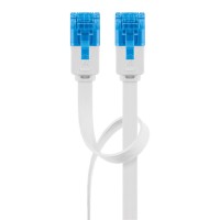 GOOBAY καλώδιο δικτύου 96325, CAT 6A U/UTP, flat, 500MHz, Copper, 2m, λευκό