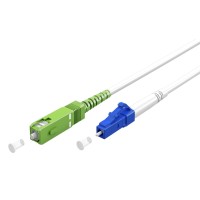 GOOBAY καλώδιο οπτικής ίνας SC-APC σε LC-UPC 59608, Singlemode OS2, 1m, λευκό