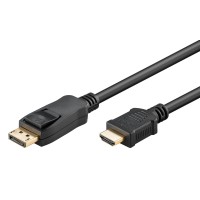 GOOBAY καλώδιο DisplayPort σε HDMI 80522, 4K/60Hz, 18 Gbps, 3m, μαύρο