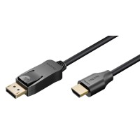 GOOBAY καλώδιο DisplayPort σε HDMI 80525, 8K/60Hz, 48 Gbps, 2m, μαύρο
