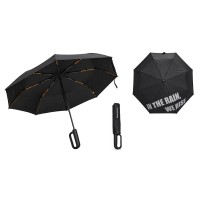 BRUNO ομπρέλα βροχής BRN-0324, σπαστή, αυτόματη, Φ105cm, αντιανεμική, UV προστασία, με θήκη, μαύρη