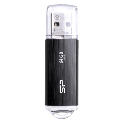 SILICON POWER USB Flash Drive Blaze B02, 64GB, USB 3.2, μαύρο