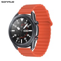 Λουράκι Σιλικόνης Wavy Magnetic Band Sonique 20mm για Samsung, Huawei, Amazfit, Xiaomi, Honor Εκάι