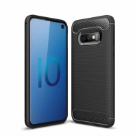 Θήκη Σιλικόνης Carbon TPU Fiber Brushed Samsung Galaxy S10e Μαύρο