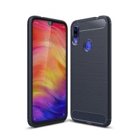 Θήκη Σιλικόνης Carbon TPU Fiber Brushed Xiaomi Redmi 7 Μπλε