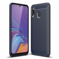 Θήκη Σιλικόνης Carbon TPU Fiber Brushed Samsung Galaxy A40 Μπλε