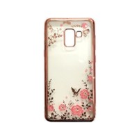 Diamond Case Samsung Galaxy A8 Plus 2018 Ροζ Χρυσό