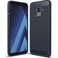 Θήκη Σιλικόνης Carbon TPU Fiber Brushed Samsung Galaxy A6 Plus / Galaxy J8 2018 Μπλε