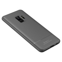 iPaky Carbon Fiber flexible TPU Samsung Galaxy S9 Γκρι